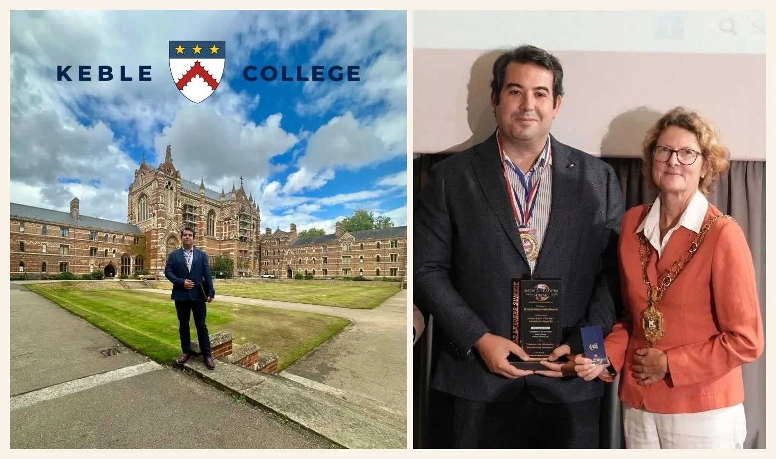 Carlos Cuadrado en el acto celebrado en Keble College, Oxford, 2025